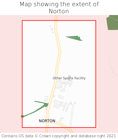 Map showing extent of Norton as bounding box