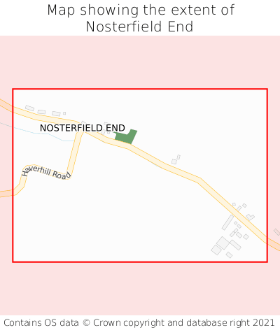 Map showing extent of Nosterfield End as bounding box