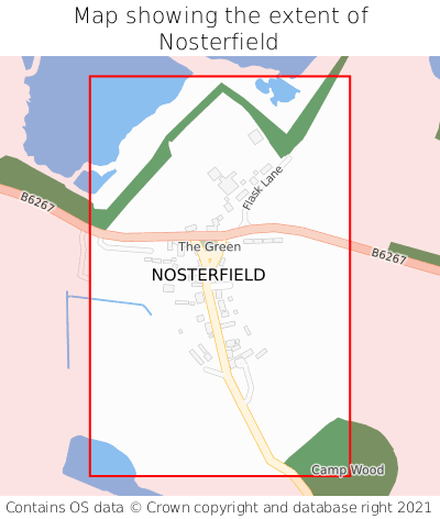 Map showing extent of Nosterfield as bounding box