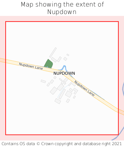 Map showing extent of Nupdown as bounding box
