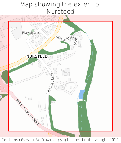 Map showing extent of Nursteed as bounding box