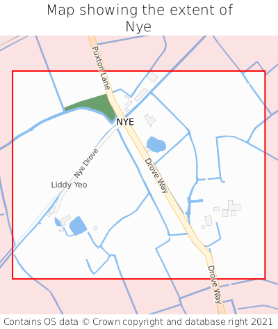 Map showing extent of Nye as bounding box