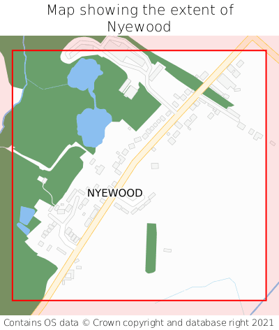 Map showing extent of Nyewood as bounding box