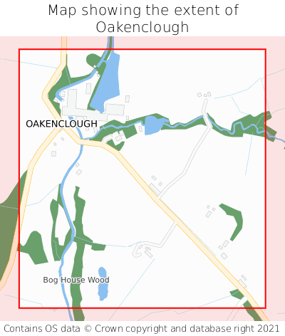 Map showing extent of Oakenclough as bounding box