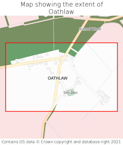 Map showing extent of Oathlaw as bounding box