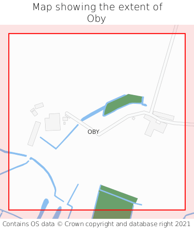 Map showing extent of Oby as bounding box