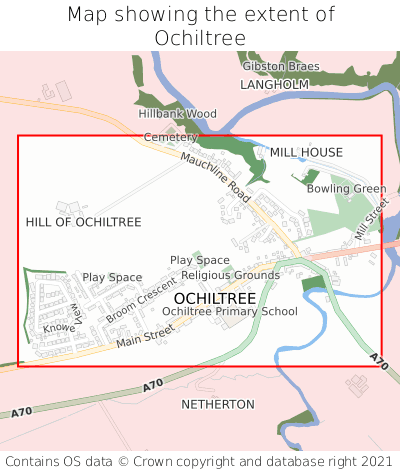 Map showing extent of Ochiltree as bounding box