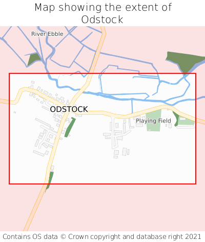 Map showing extent of Odstock as bounding box