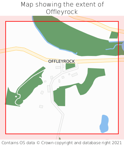 Map showing extent of Offleyrock as bounding box