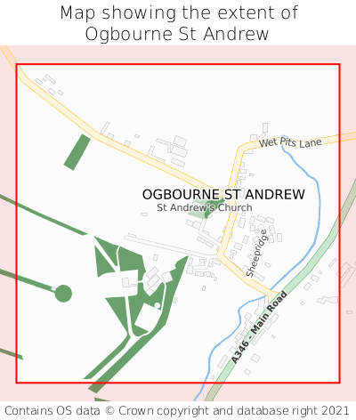 Map showing extent of Ogbourne St Andrew as bounding box