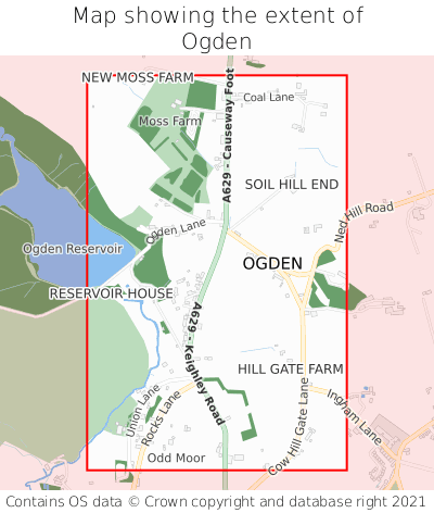 Map showing extent of Ogden as bounding box