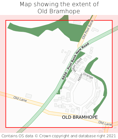 Map showing extent of Old Bramhope as bounding box