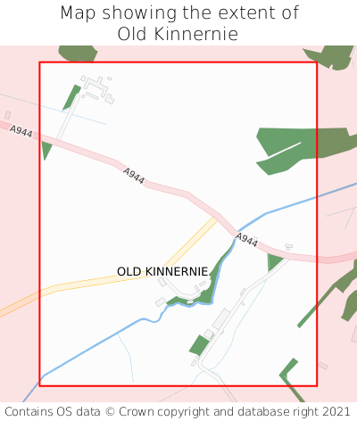 Map showing extent of Old Kinnernie as bounding box