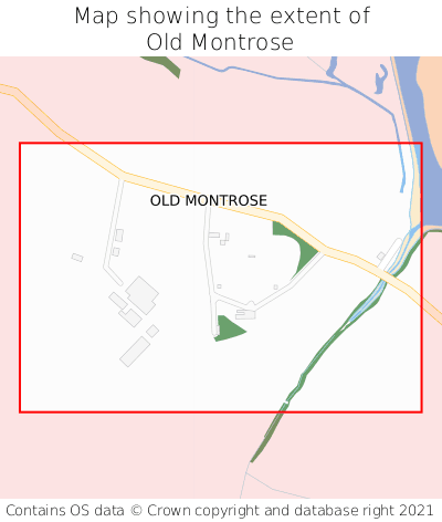 Map showing extent of Old Montrose as bounding box