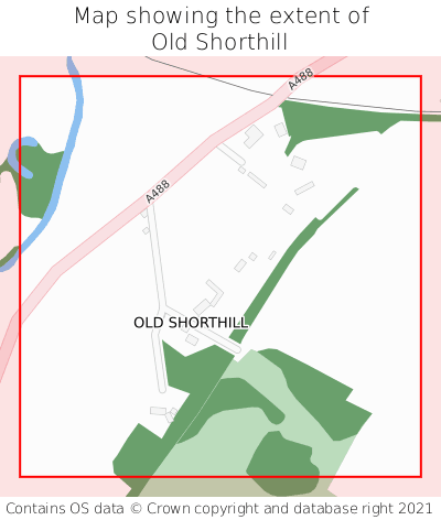 Map showing extent of Old Shorthill as bounding box