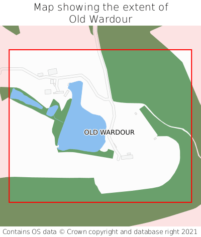 Map showing extent of Old Wardour as bounding box