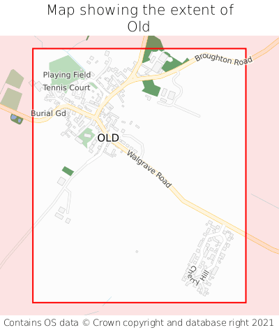 Map showing extent of Old as bounding box