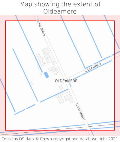 Map showing extent of Oldeamere as bounding box