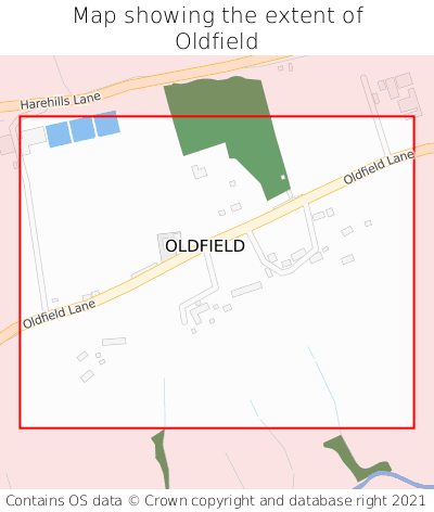 Map showing extent of Oldfield as bounding box
