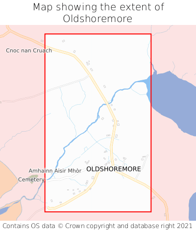 Map showing extent of Oldshoremore as bounding box