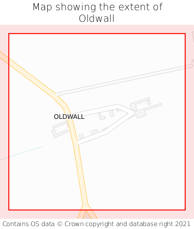 Map showing extent of Oldwall as bounding box