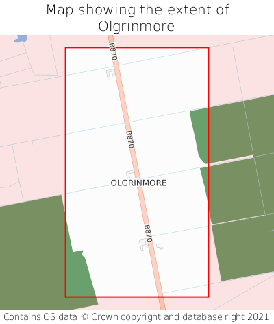 Map showing extent of Olgrinmore as bounding box