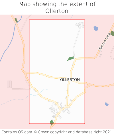 Map showing extent of Ollerton as bounding box