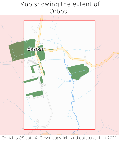 Map showing extent of Orbost as bounding box