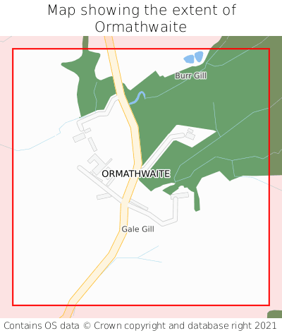 Map showing extent of Ormathwaite as bounding box