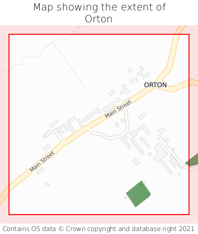 Map showing extent of Orton as bounding box