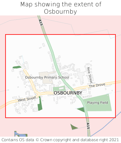 Map showing extent of Osbournby as bounding box