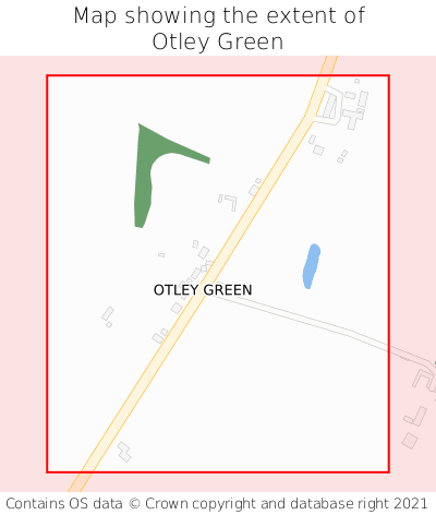 Map showing extent of Otley Green as bounding box