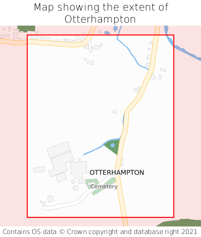 Map showing extent of Otterhampton as bounding box