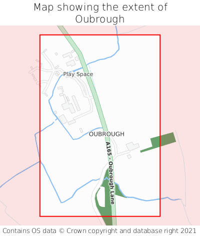 Map showing extent of Oubrough as bounding box