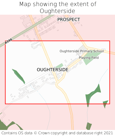 Map showing extent of Oughterside as bounding box