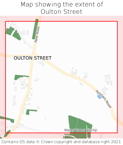 Map showing extent of Oulton Street as bounding box