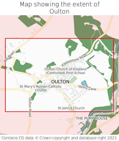 Map showing extent of Oulton as bounding box
