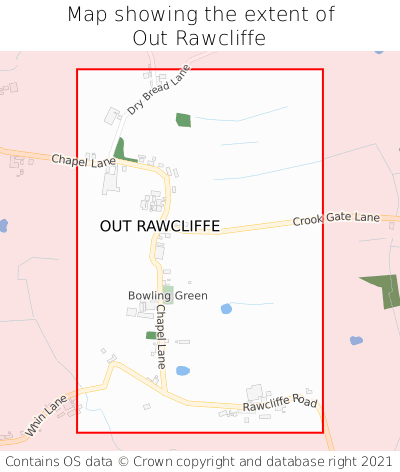 Map showing extent of Out Rawcliffe as bounding box