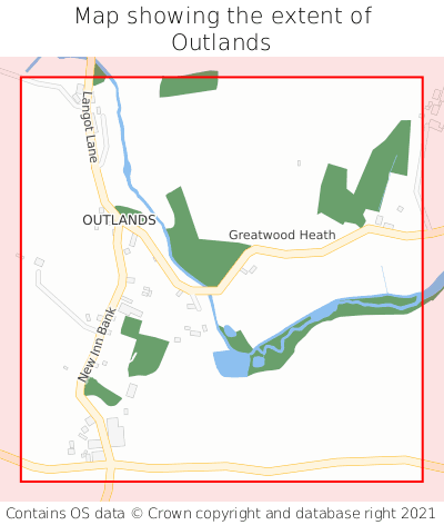 Map showing extent of Outlands as bounding box