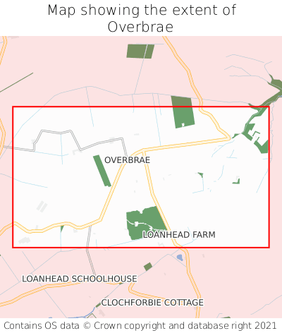 Map showing extent of Overbrae as bounding box