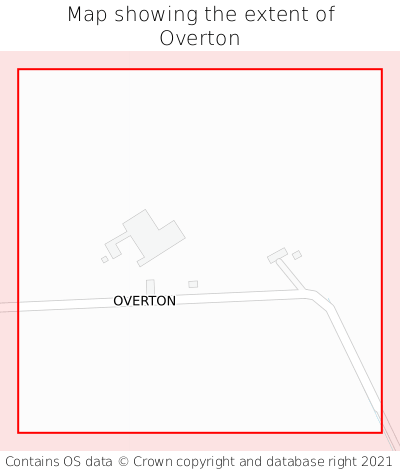 Map showing extent of Overton as bounding box