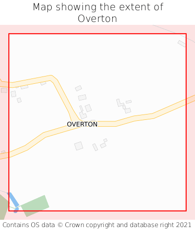 Map showing extent of Overton as bounding box