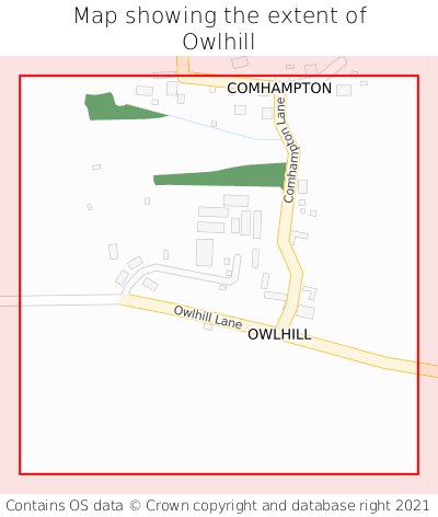 Map showing extent of Owlhill as bounding box