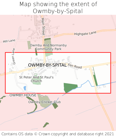 Map showing extent of Owmby-by-Spital as bounding box