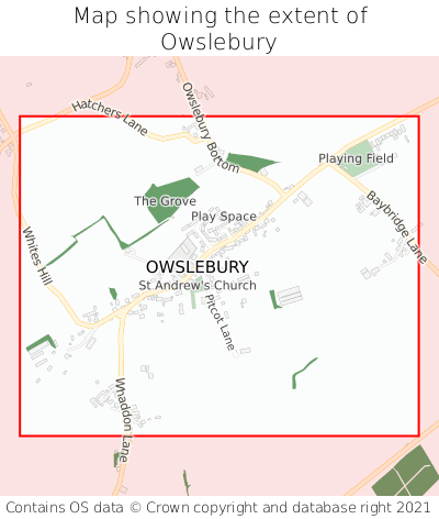 Map showing extent of Owslebury as bounding box