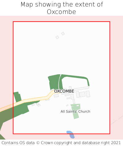 Map showing extent of Oxcombe as bounding box