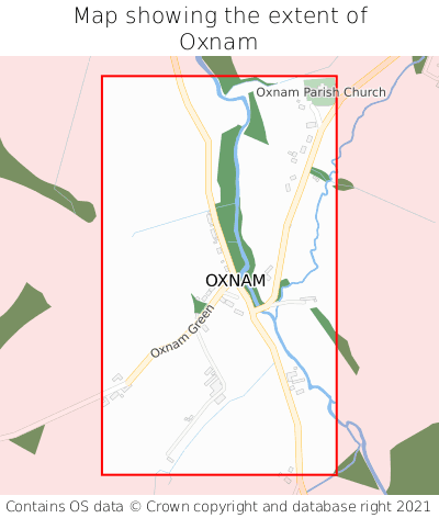 Map showing extent of Oxnam as bounding box