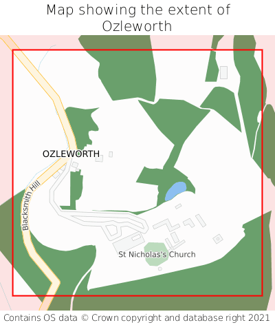 Map showing extent of Ozleworth as bounding box