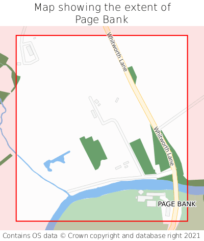 Map showing extent of Page Bank as bounding box