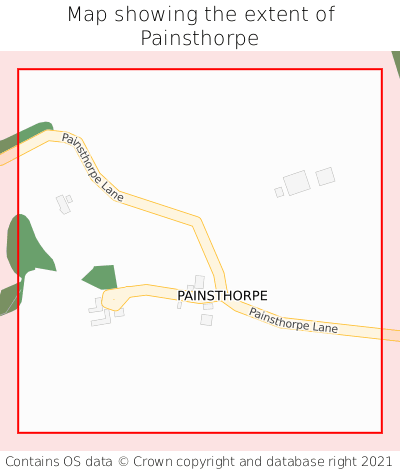 Map showing extent of Painsthorpe as bounding box